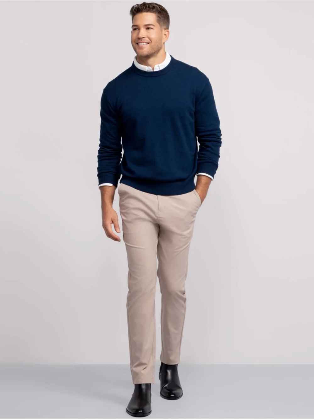 Jack Archer Jetsetter Tech Pant Relaxed Fit in Oat Khaki Size 35x32